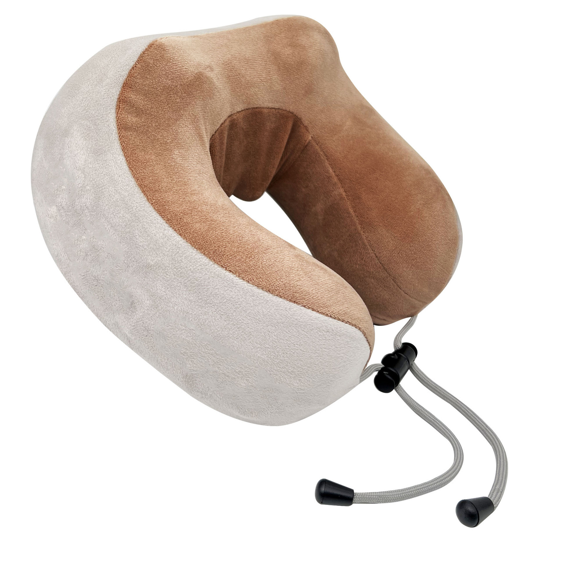 almohada eléctrica portátil de cuello en forma de U con almohada de memoria de algodón elástica, masaje relajante para la columna cervical en viaje de negocios