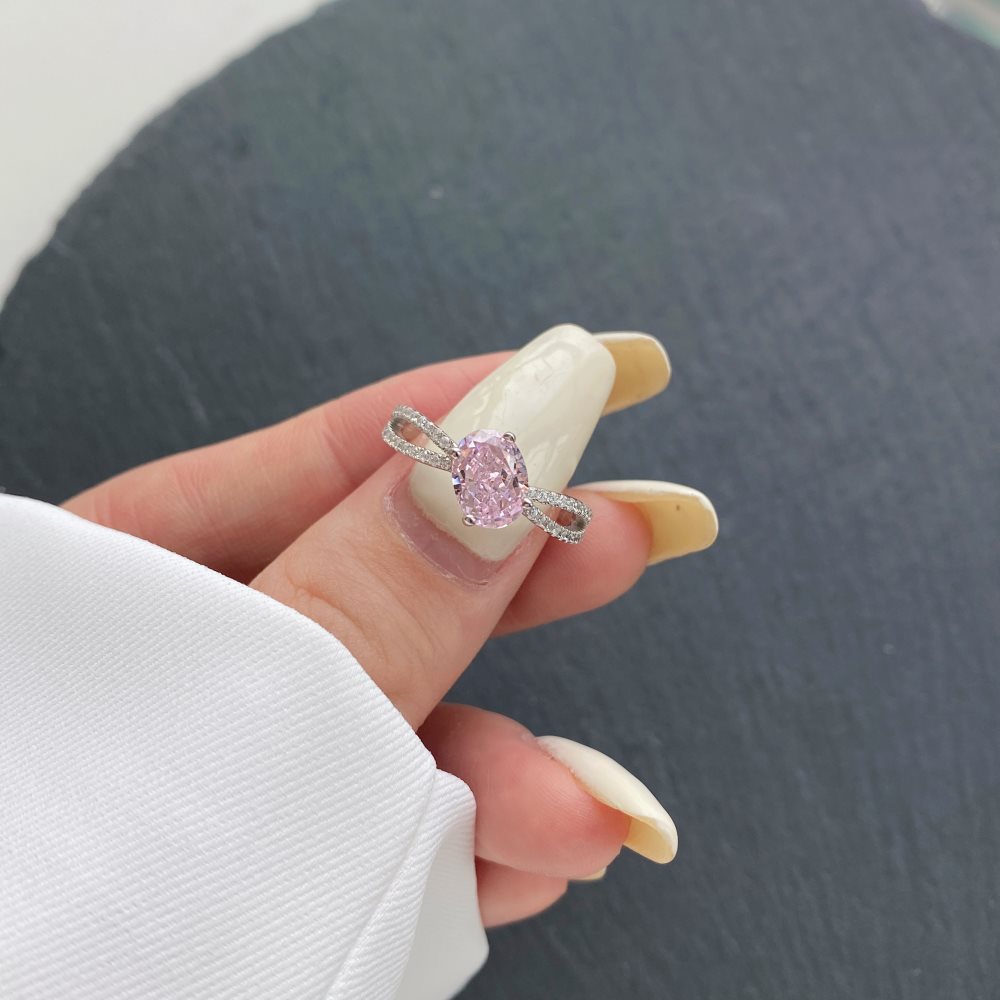 Fashion Geometric Sterling Silver Plating Zircon Rings 1 Piece