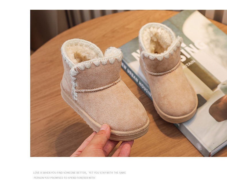 Girls Thick Snow Boots With Plush Lining For Winter Comfort_voghion.com