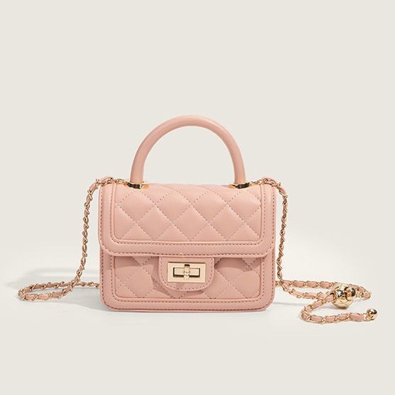 CHARHP&KEJNT正品时尚小方包新款潮小香风菱格链条包单肩斜挎女包