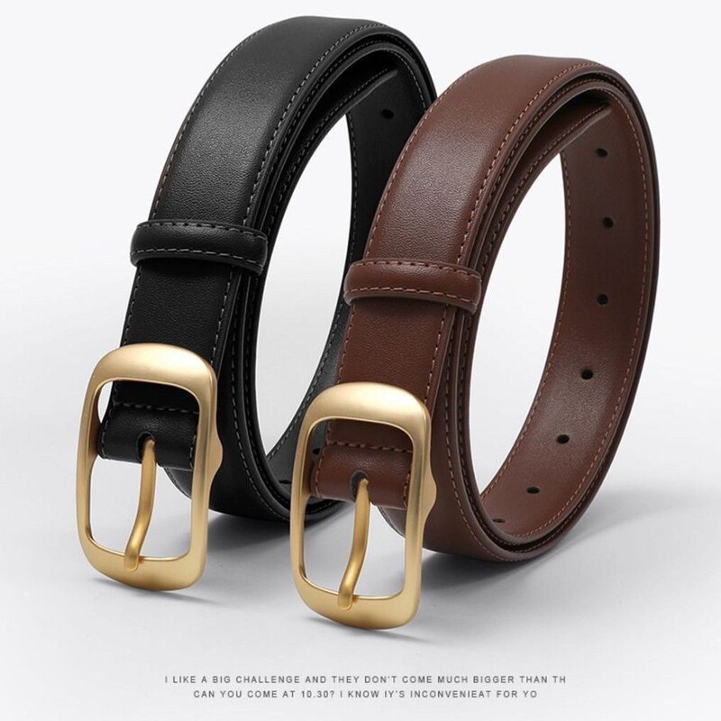 Internet Celebrity Popular Fashion Versatile Women's Belt Jeans Belt Casual Women's Belt Simple Style High-End Pin Buckle
