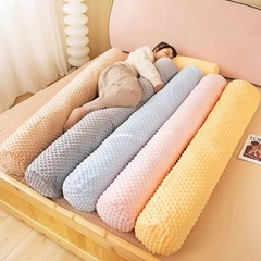 Doudou ベルベットロング枕、取り外し可能で洗える、女の子の昼寝枕、足を挟んで寝るための特別な寮のベッド足枕