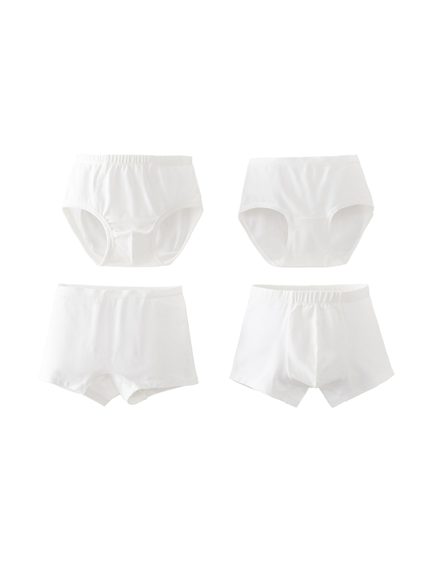 따뜻한 새싹 여름 가을 여아 남아용 흰색 속옷 순면 A급 면 아동 사각팬티 엉덩이에 꼬임 없는 아동 속옷