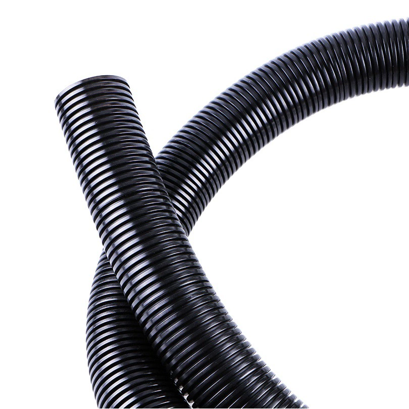 PE черный пластик гофрированная труба резьбы шланг автомобильный жгут защитная трубка токарный станок с резьбой трубка сильфоны могут быть открыты