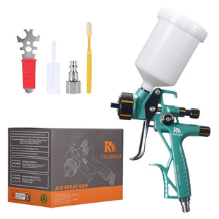 Rn-6600 Pneumatic Spray Gun Green Upper Pot Car Topcoat Spray Gun High Atomization Paint Spraying Tool 1.3mm