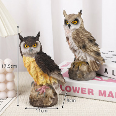 フクロウ樹脂工芸品創意家庭のデスクトップの小さな置物シミュレーション動物家庭の玄関装飾卸売り