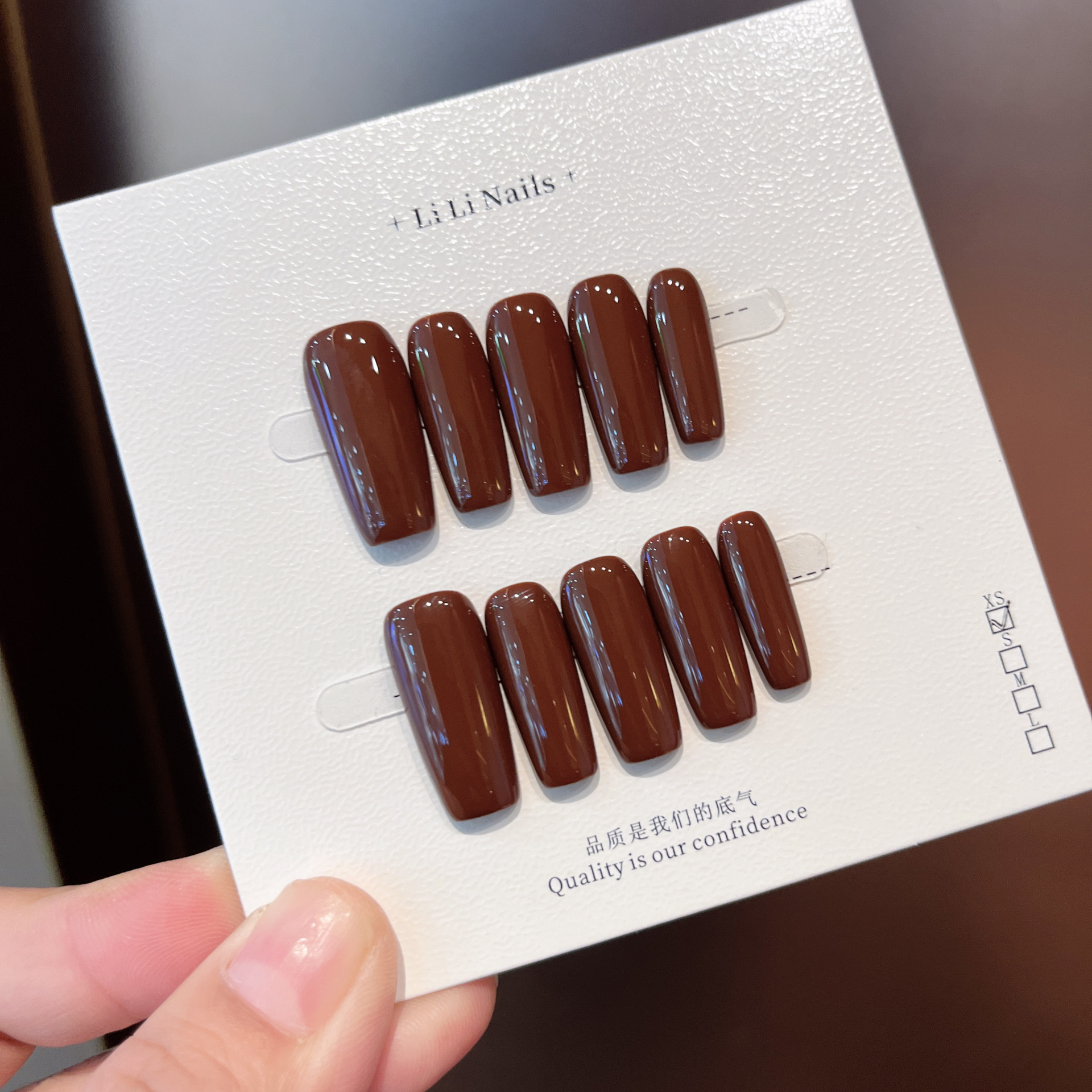 Uñas Postizas Hechas a Mano Ultradelgadas Sin Marcas para Mujeres