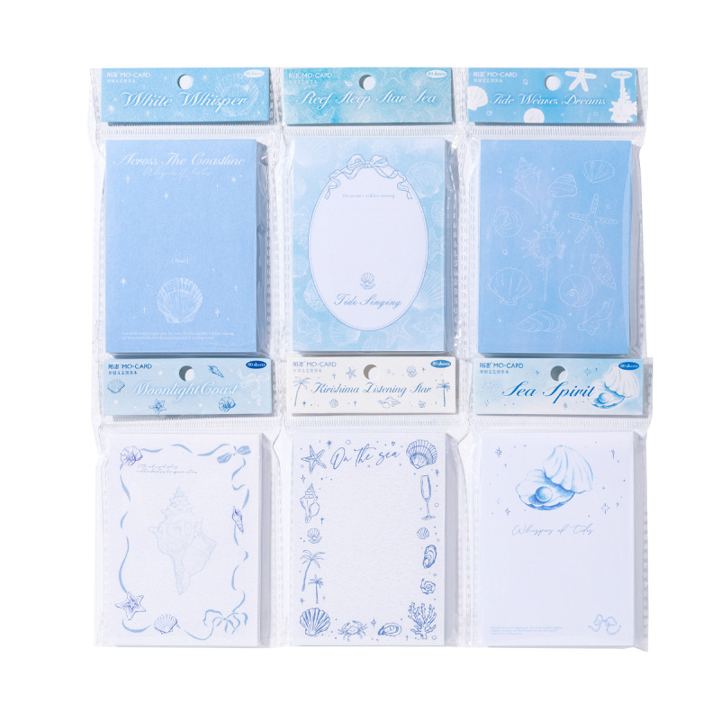 Mo Mo pequeño libro de notas fresco, voz del océano, estilo literario, contabilidad a mano, decoración, papel de mensaje de escritura, papel de notas