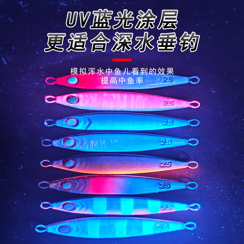 リトルファットマン鉄板ルアー海釣りサバ UV フェイクベイト回転スパンコールフック岸投げ遠投鉄板卸売釣具|undefined