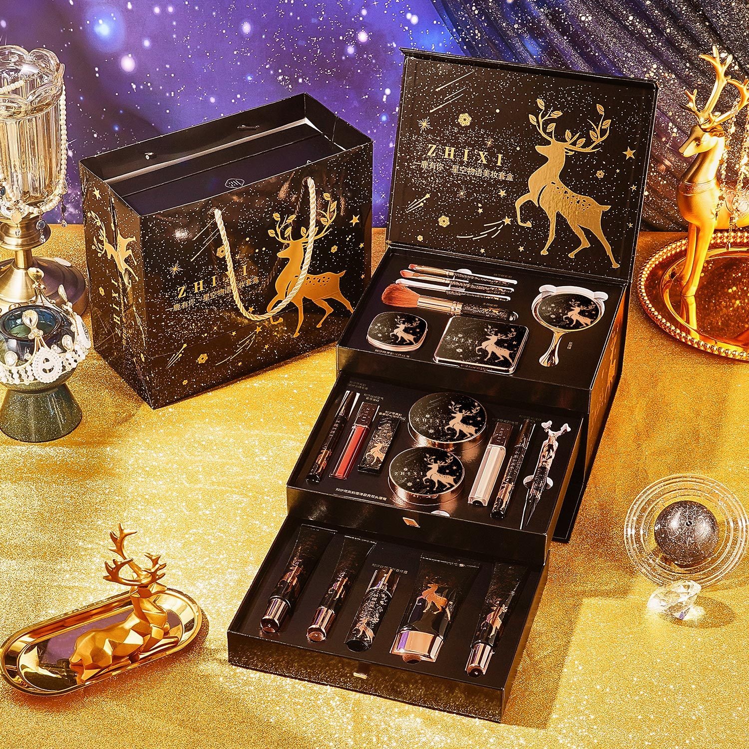 知汐一鹿有你星空物语彩妆套装520 情人节生日礼物口红化妆品礼盒