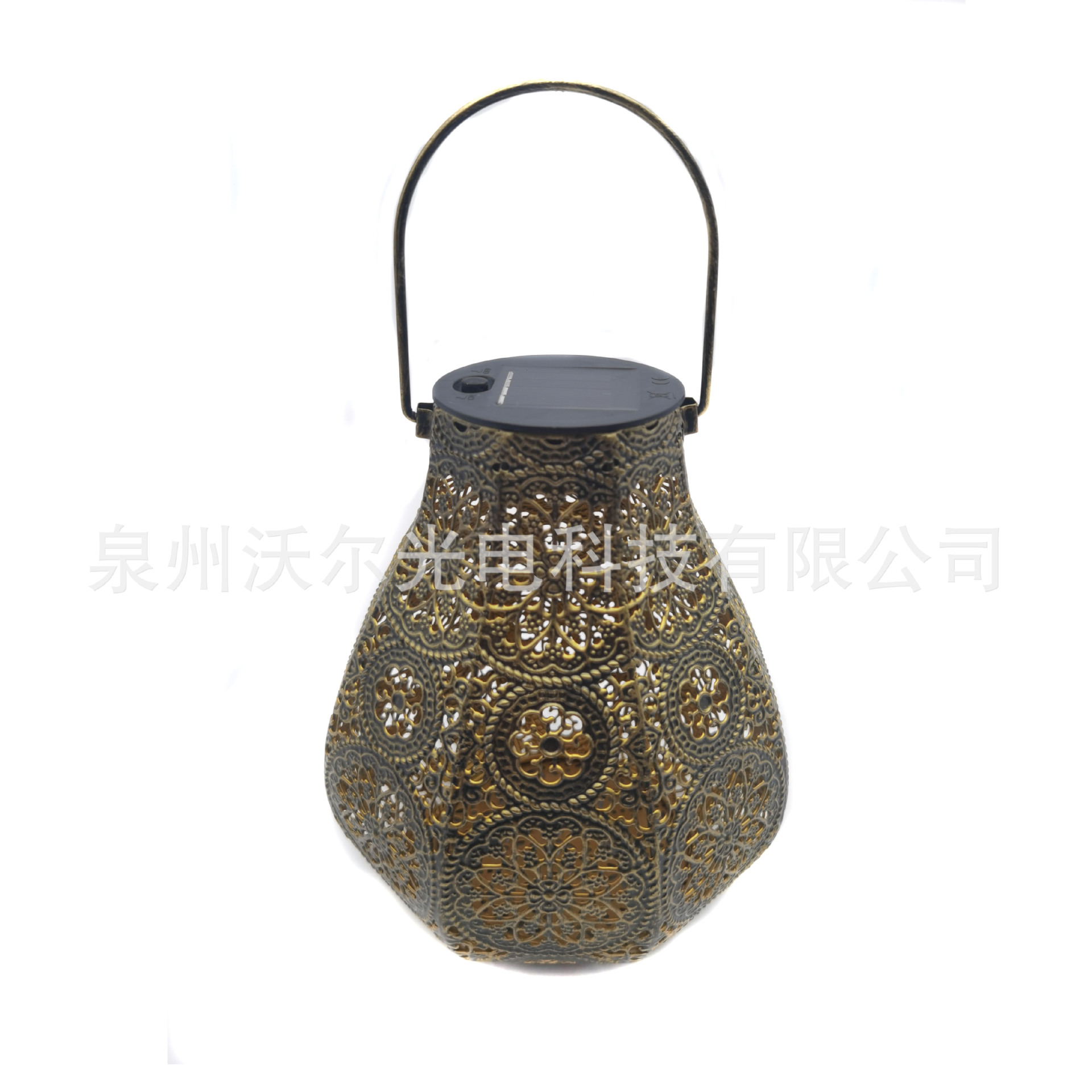 亚马逊跨境LED花艺镂空防水太阳能灯复古 庭院装饰灯草坪灯挂树灯