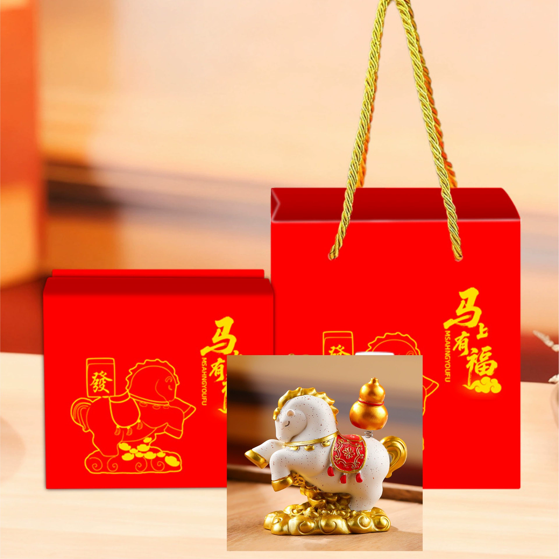 Cute mascot, table pony, Birthday gift, year mascot