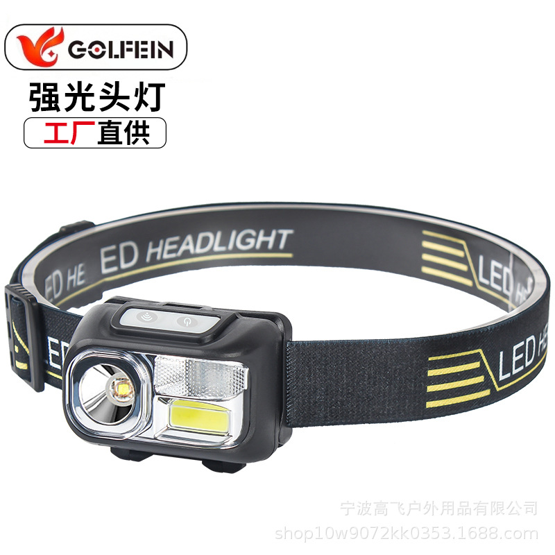 Lámpara frontal LED recargable – Alta potencia para pesca y running – Resistente al agua