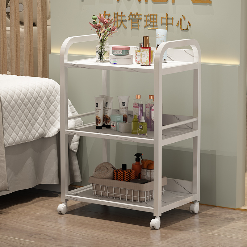 클래식 화이트 프레임 + 대리석 패턴 보드 - 표준 - 50x33x83cm