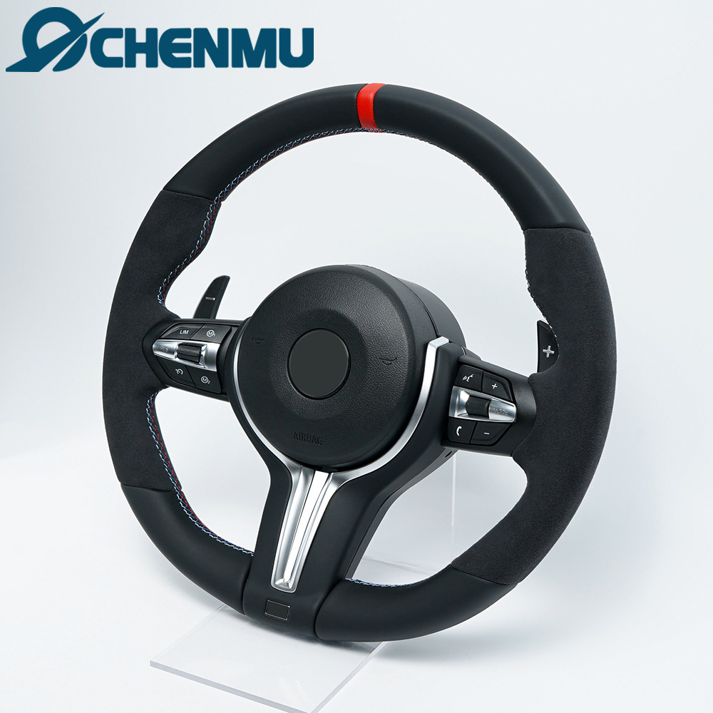Modified MP Red Label Suede Steering Wheel for BMW F Chassis