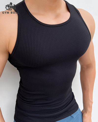 Chino brand running quick-drying elastic tight fitness tank top for men summer sleeveless jacket for fitness training clothing