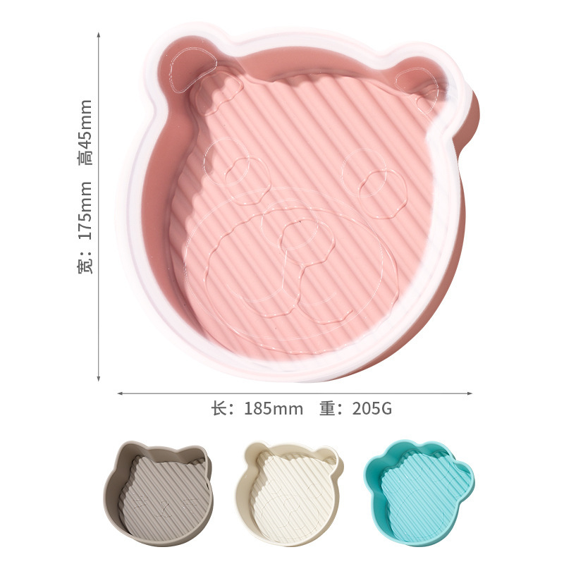 Placa de silicona de dibujos animados freidora de aire placa de horno molde de pastel horno molde de horneado en forma de animal