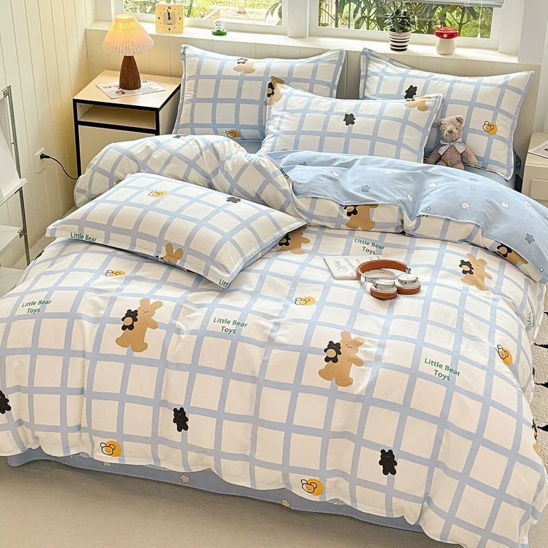 100% cubierta de edredón de algodón dormitorio de una sola pieza para un solo estudiante cubierta de edredón de algodón 150x180x200x230 doble simple