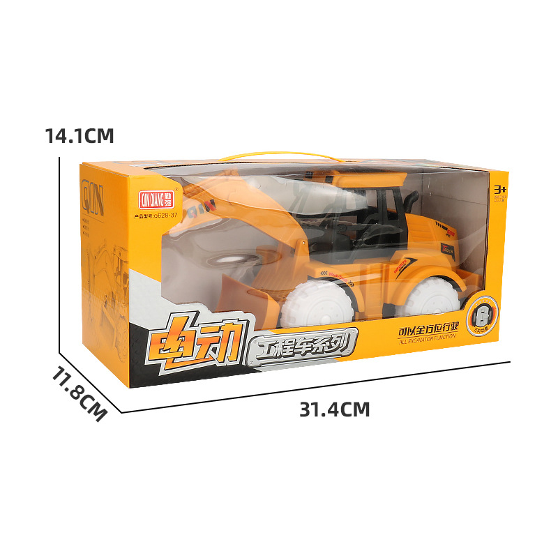 Modelo de simulación de vehículo de ingeniería eléctrica para niños Luz de música Excavadora universal Coche de juguete Niño Excavadora al por mayor