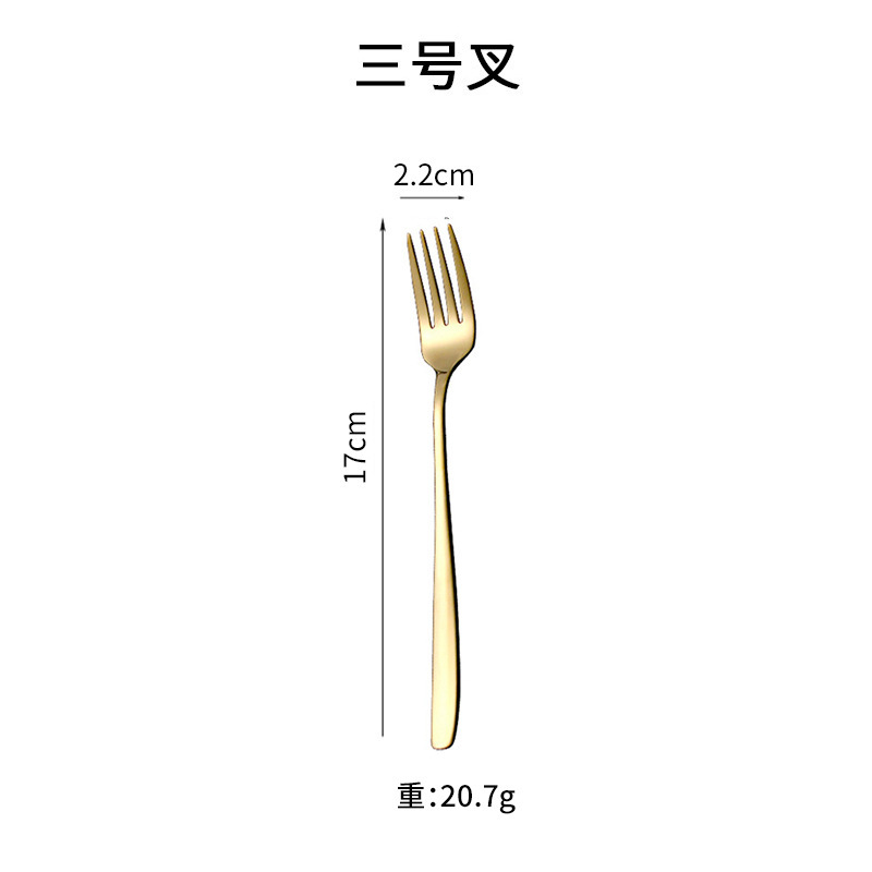 304ステンレススプーン韓国式食器長柄家庭用デザートフォークスプーン洋食ステーキナイフフォークコーヒースプーン卸売り|undefined