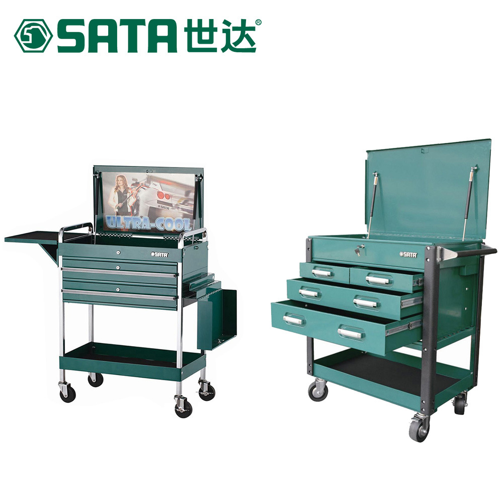 世达工具超炫双抽屉工具车95118超霸四抽屉工具车95119