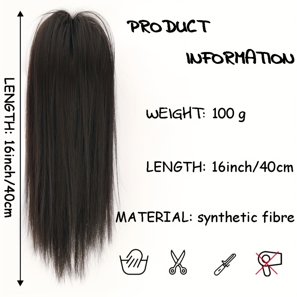 Extensions de queue de cheval synthétique réaliste avec pince_voghion.com