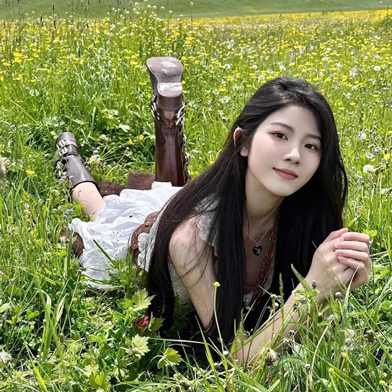 美拉德西部牛仔靴女2025年新款春秋粗跟长筒靴不过膝高筒马丁靴子|undefined