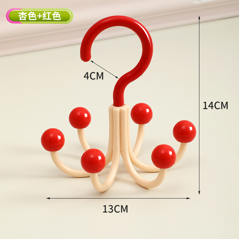 新款旋转挂钩宿舍六爪防滑挂钩多功能帽子内衣吊带挂钩家用晾衣架|undefined