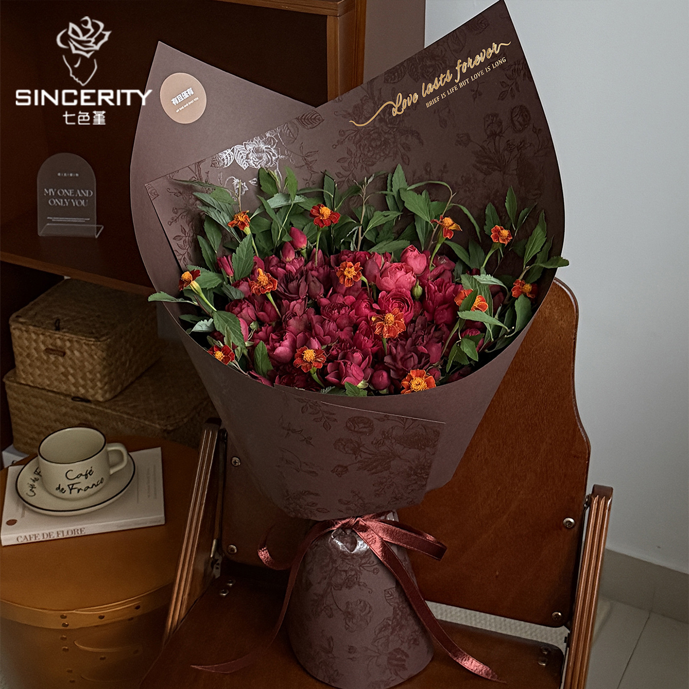 Los siete colores cordier inglés oro relieve flor embalaje papel diy flores artesanales materiales de embalaje de regalos