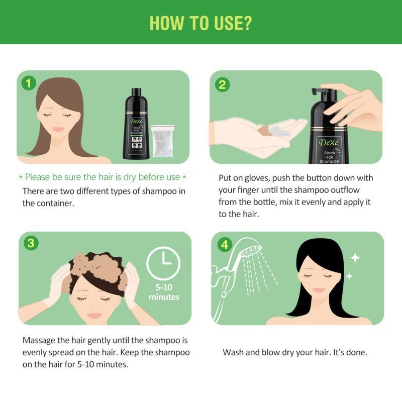 Dexe una planta negra transfronteriza Inglés colorante de cabello negro cubierta blanca burbuja de comercio exterior un lavado crema de teñido de cabello negro