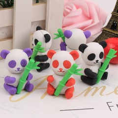 創意可愛熊貓竹子橡皮擦學生文具學習用品節日小禮物批發 橡皮擦
