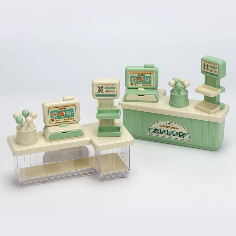 Небольшая семейная игрушка, касса, минифигурка, кукольный домик