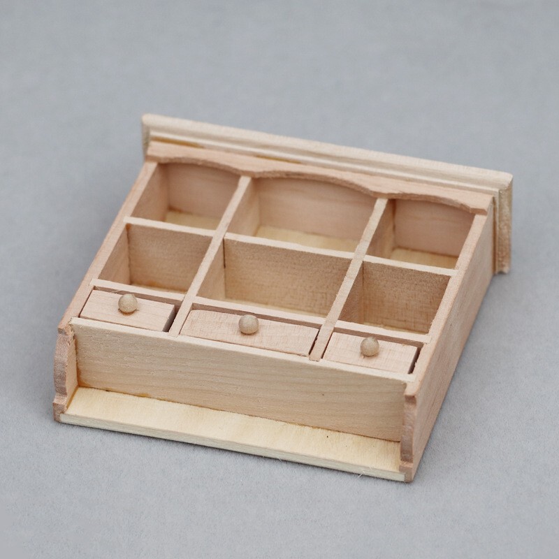1:12 ドールハウスミニ家具ミニチュアシーンモデル木質素キャビネット壁掛けキャビネット|undefined