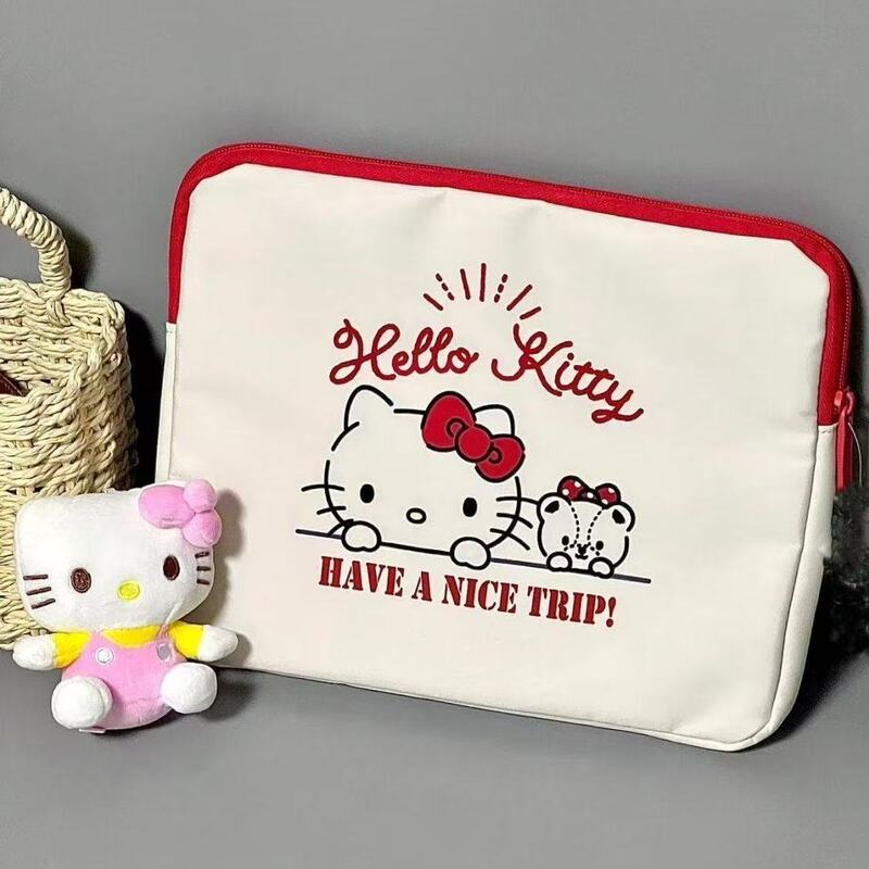 Japanese-Style Cute Hello Kitty Laptop Bag Tablet Bag Girly Cartoon iPad Portable Storage Bag Protective Inner Bag