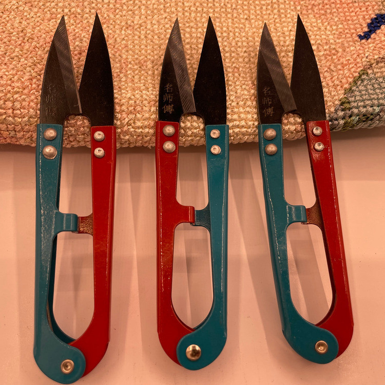 名师傅批发纱剪十字绣小剪刀 U型鱼线剪锋利防锈剪五金工具剪线头