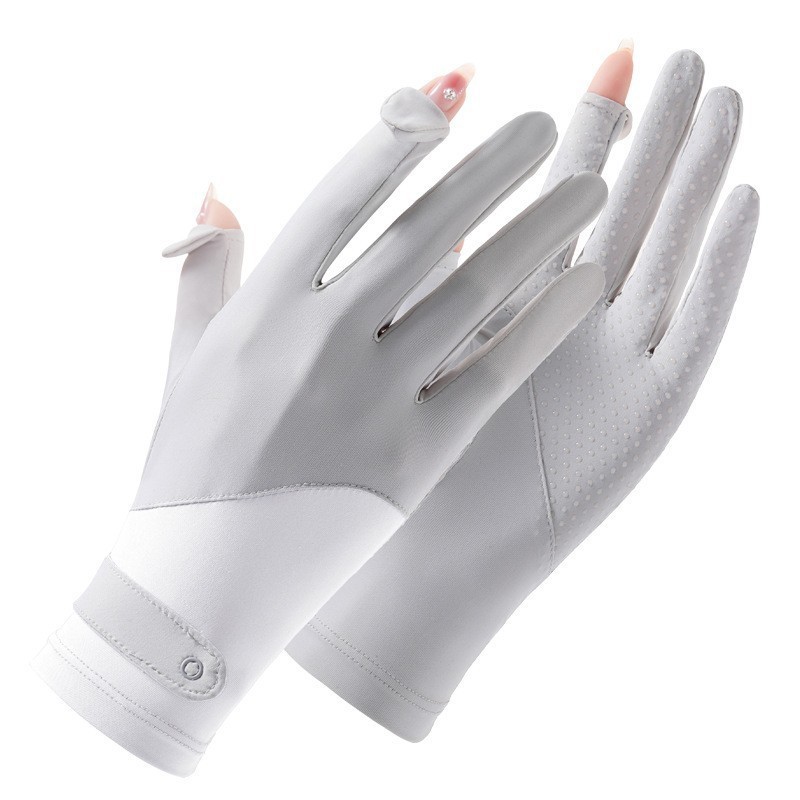 Guantes de hielo de verano para mujeres guantes anti-deslizantes y transpirables para conducir al aire libre con pantalla táctil