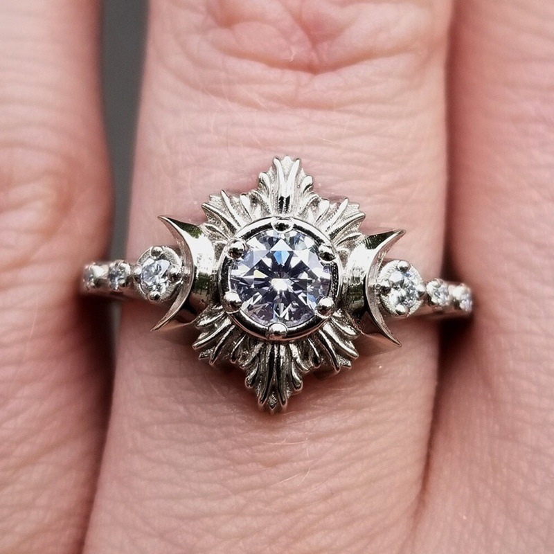 Fashion Sun Alloy Plating Inlay Rhinestones Womenu0027S Rings