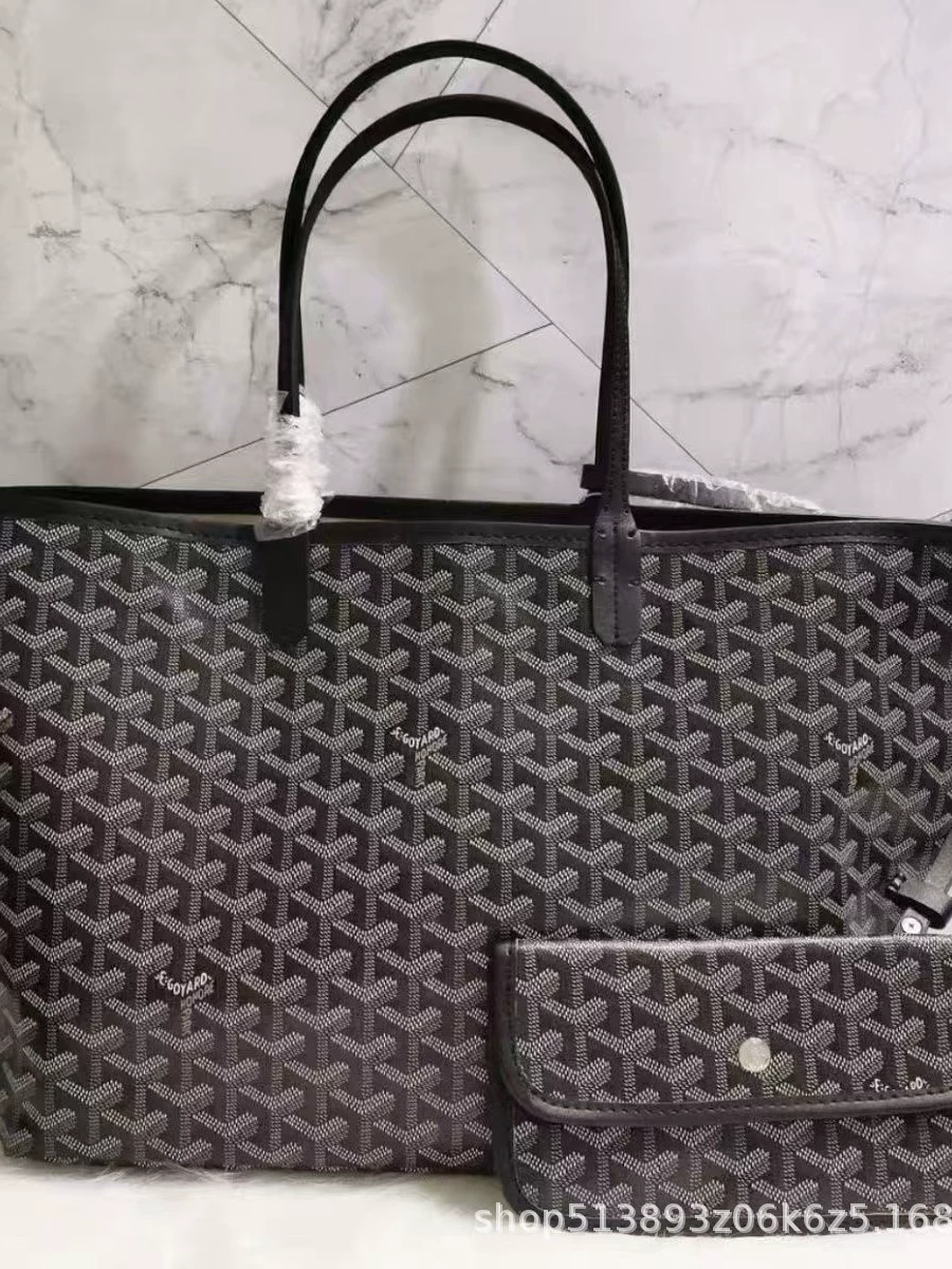 2025 новая блестящая сумка через плечо Goyard, тоут, сумка с зубчатым принтом, переносная хобо, шоппер