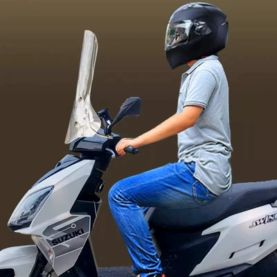 Front Windshield, Suzuki – Motorcycle front windshield - 50cm-high-definition-acrylic-display-with-stainless-steel-adjustable-stand
