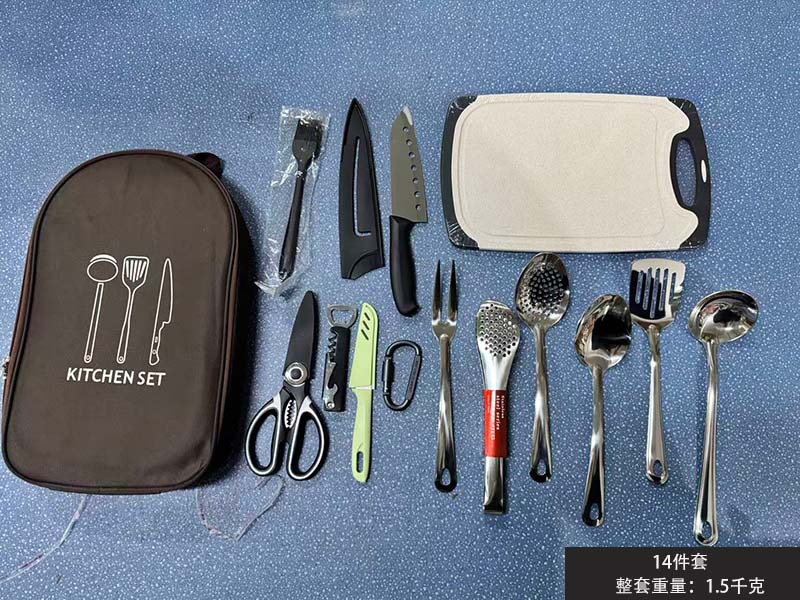 Al Aire Libre utensilios de cocina 8 unidades traje camping utensilios de cocina portátil de acero inoxidable vajilla camping picnic suministros barbacoa herramientas