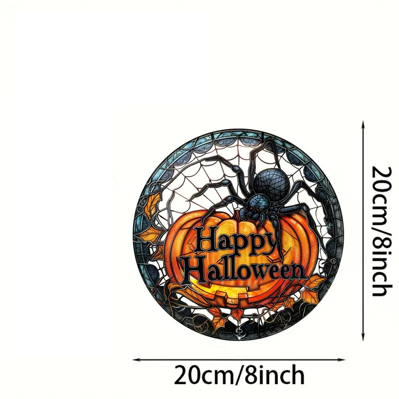 Halloween araña calabaza disco acrílico decoración colgante casa embrujada fiesta evento colgante decoración del jardín del hogar