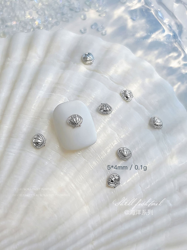 シェルフィッシュテールネイルアート合金ジュエリー夏の新しいオーシャンスタイルシリーズネイルダイヤモンドかわいいイルカ装飾卸売|undefined