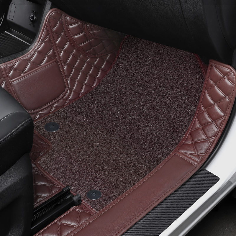 Universal Foot Pad | Shiyong main and passenger - passenger-double-layer-coffee-color-thread-coffee-color-silk-ring