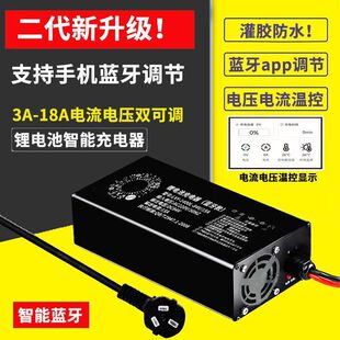 Bluetooth Model] Voltage and Current Adjustable Smart Lithium Battery Charger 72V60V48V Adjustable High Power