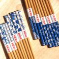 快子日式创意印花5双装餐具套装商用彩色竹筷家用热转印筷子批发