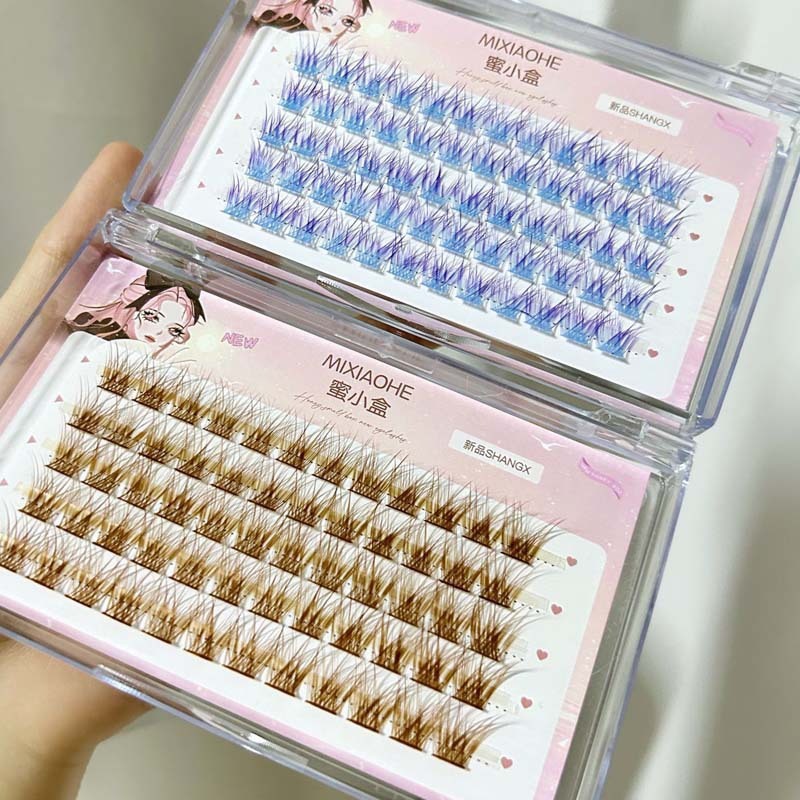 Dopamina Color Pestañas postizas Caja de miel Pestañas perezosas segmentadas Trilogía Fox Pestañas postizas Natural