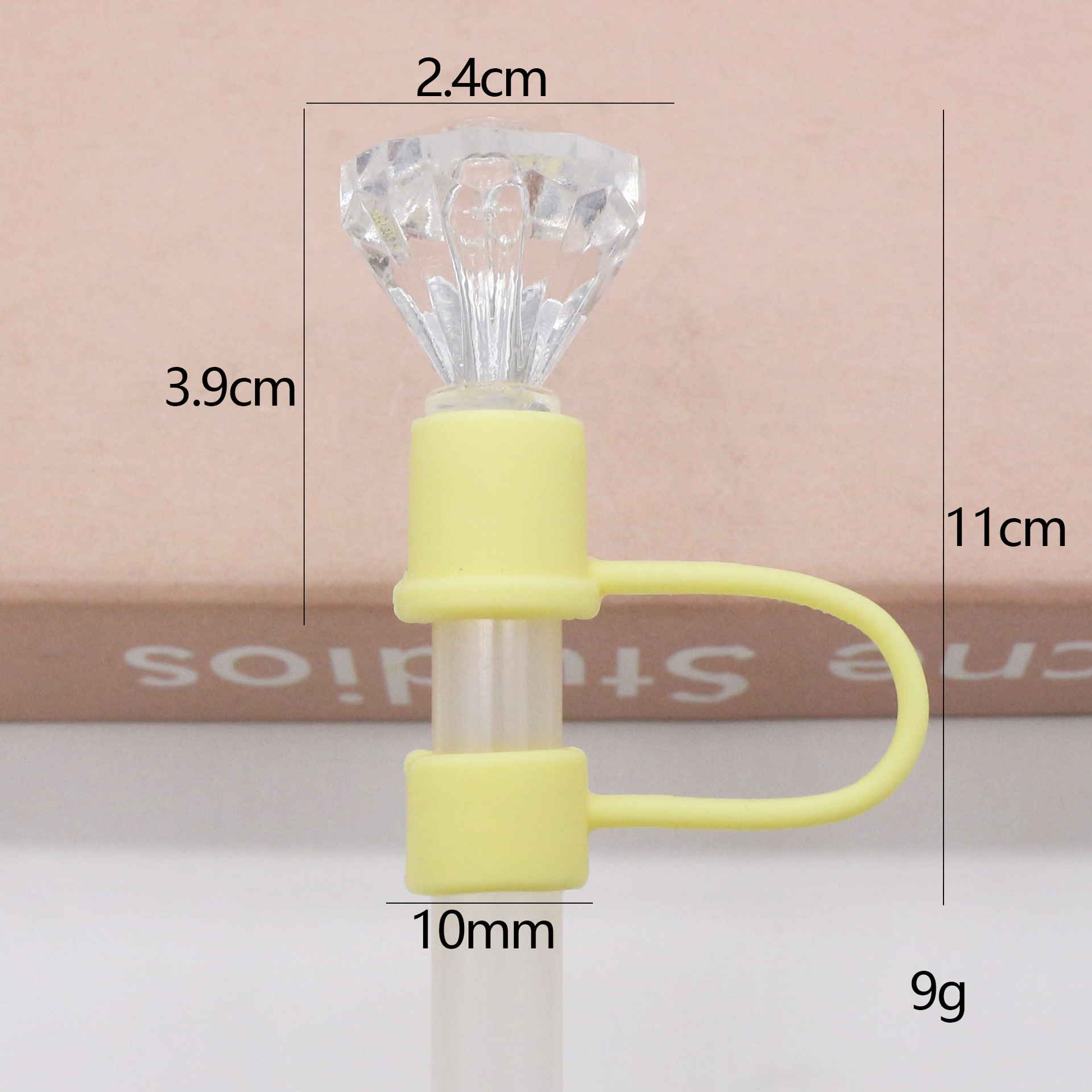 Tapón para pajita de 10 mm más vendido en Amazon, cubierta de silicona de grado alimenticio para pajita, tapón para pajita con diseño de dibujos animados en 3D, stock disponible del fabricante.