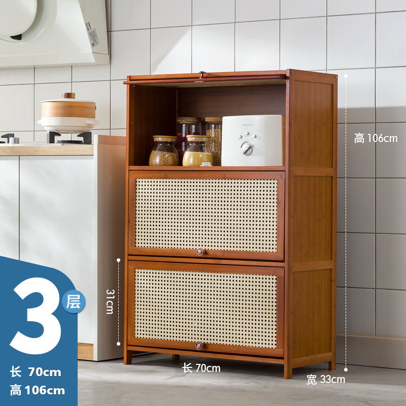 3단 70cm [라탄풍 캐비닛 도어] - 인기 상품 재입고!