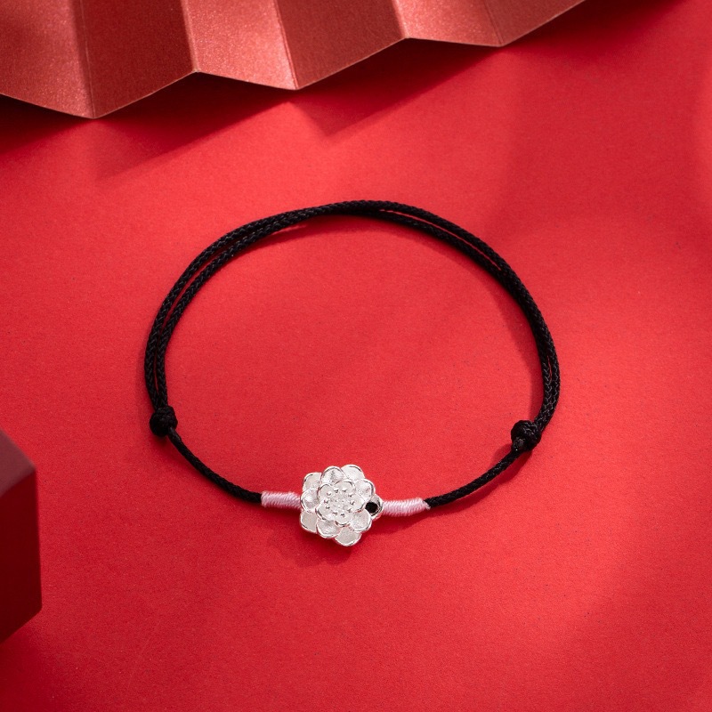 Lotus Woven Bracelet for Men and Women, Simple Elegant Lotus Bracelet, Good Luck Couple