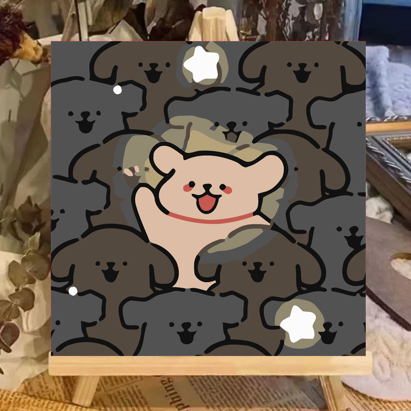 R023 / 20*20cm paint+brush+backing board